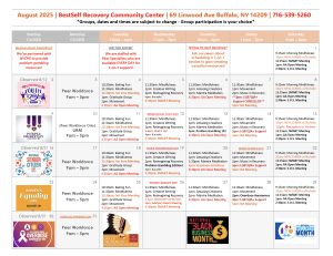 August Activity Calendar